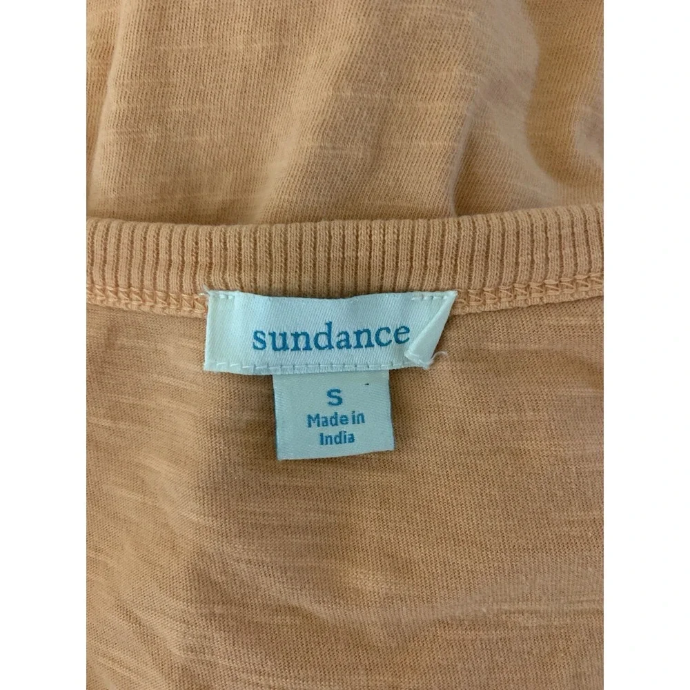 Sundance Peach Slub Knit‎ Tunic Top Small Boho Cottagecore Casual Lightweight